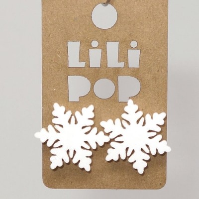 Boucles d'oreilles Lili POP- Flocon de neige